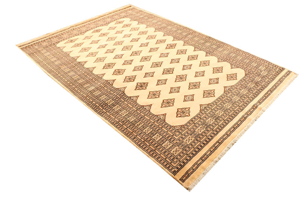 Navajo White Jaldar 5' 7 x 8' - No. 38308 - ALRUG Rug Store