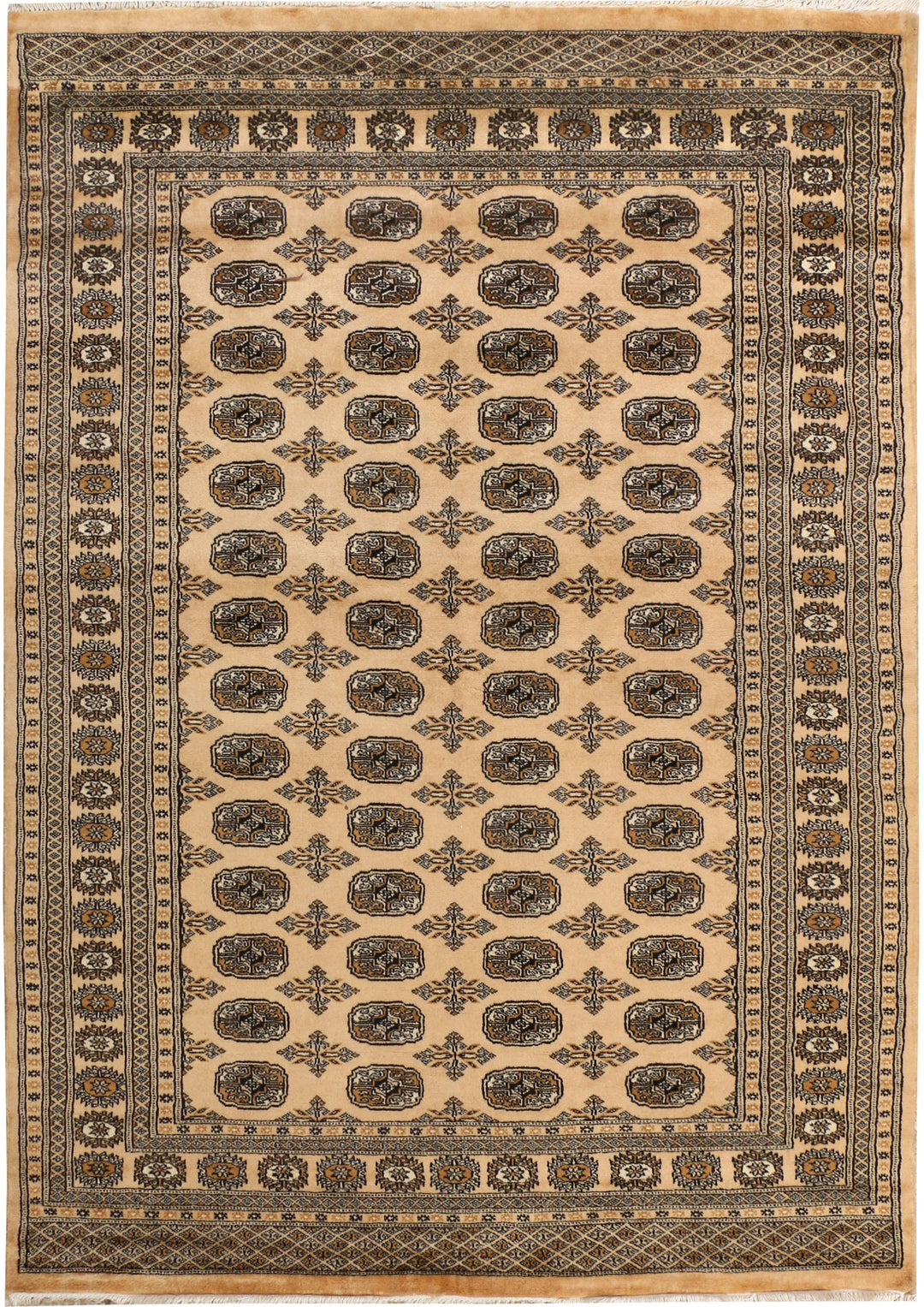 Navajo White Bokhara 5' 7 x 7' 10 - No. 38366 - ALRUG Rug Store