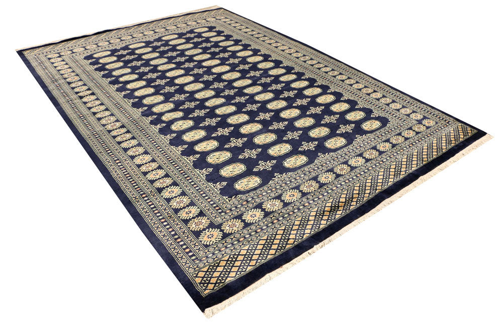 Midnight Blue Bokhara 7' 1 x 10' 1 - No. 38377 - ALRUG Rug Store