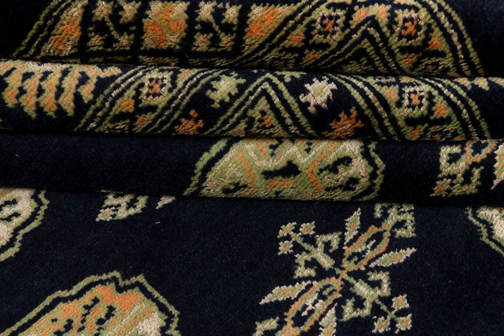 Midnight Blue Bokhara 7' 1 x 10' 1 - No. 38377 - ALRUG Rug Store