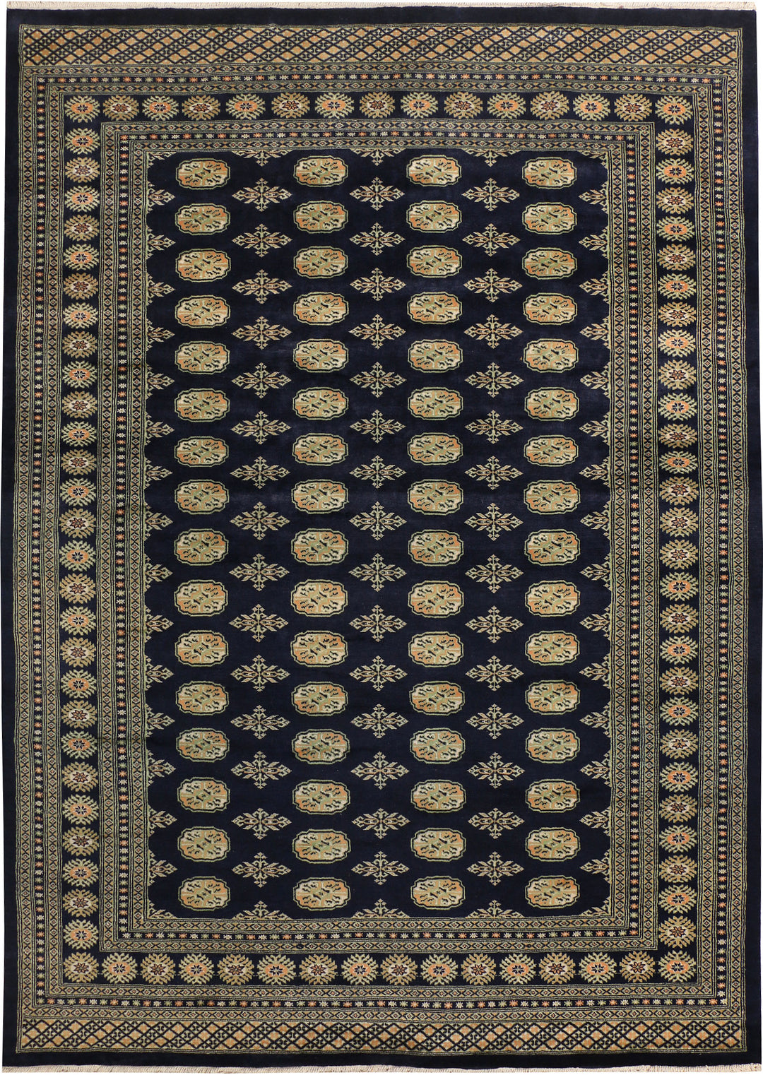 Midnight Blue Bokhara 7' 1 x 10' 1 - No. 38377 - ALRUG Rug Store