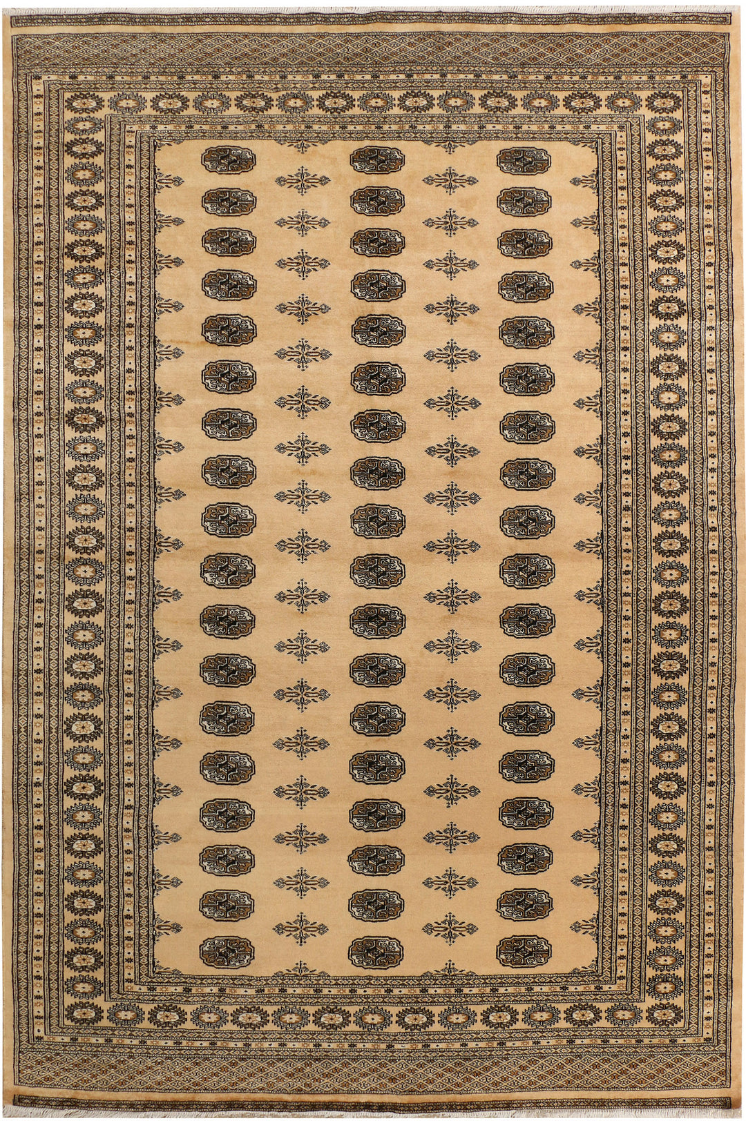 Burlywood Bokhara 6' 8 x 10' - No. 38378 - ALRUG Rug Store