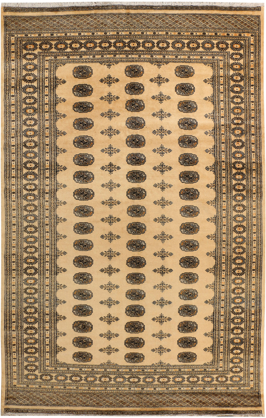 Navajo White Bokhara 6' 7 x 10' 2 - No. 38394 - ALRUG Rug Store