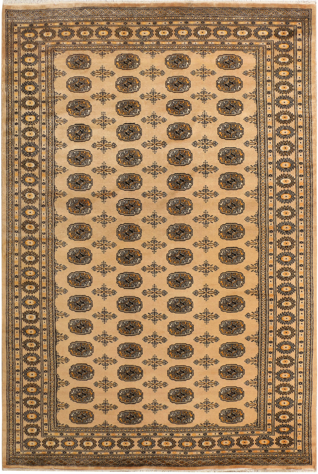 Burlywood Bokhara 6' 1 x 9' - No. 38398 - ALRUG Rug Store
