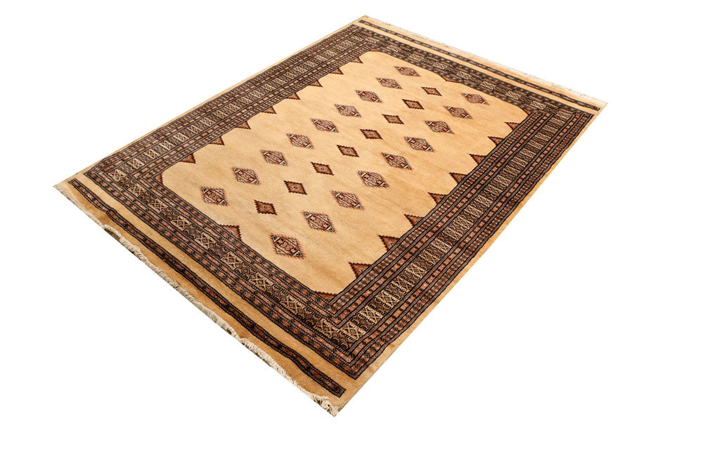 Navajo White Jaldar 4' 6 x 6' - No. 38481 - ALRUG Rug Store