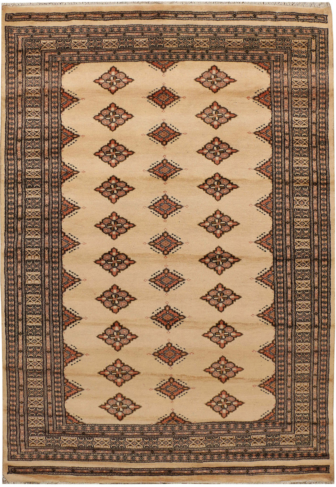 Navajo White Jaldar 4' 8 x 6' 8 - No. 38493 - ALRUG Rug Store