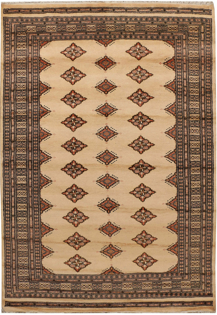 Navajo White Jaldar 4' 8 x 6' 8 - No. 38493 - ALRUG Rug Store