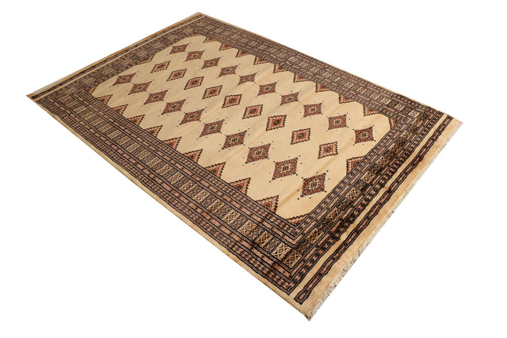 Navajo White Jaldar 4' 8 x 6' 6 - No. 38496 - ALRUG Rug Store