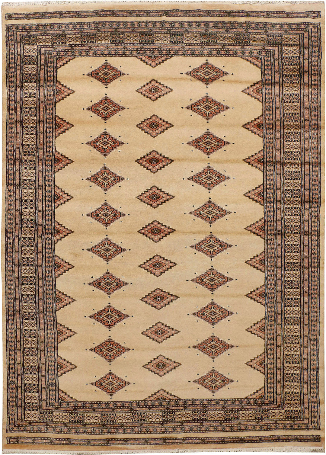 Navajo White Jaldar 4' 8 x 6' 6 - No. 38496 - ALRUG Rug Store