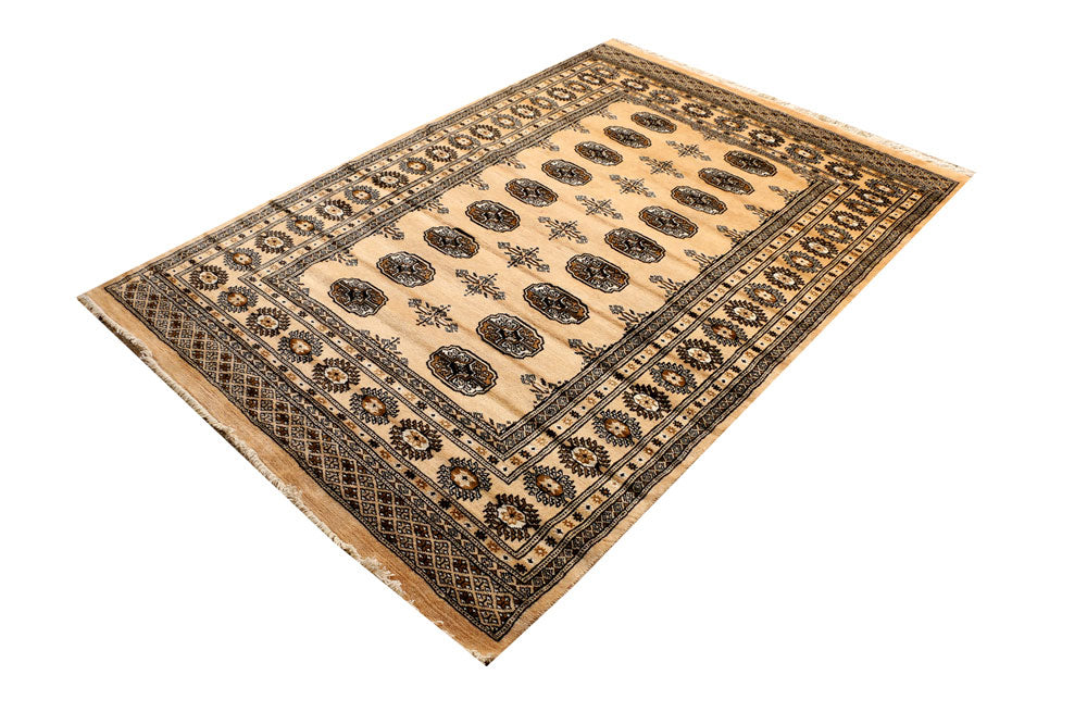 Navajo White Bokhara 4' 6 x 6' 5 - No. 38500 - ALRUG Rug Store