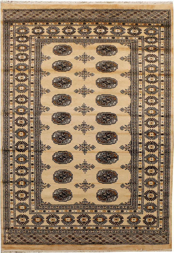 Navajo White Bokhara 4' 6 x 6' 5 - No. 38500 - ALRUG Rug Store