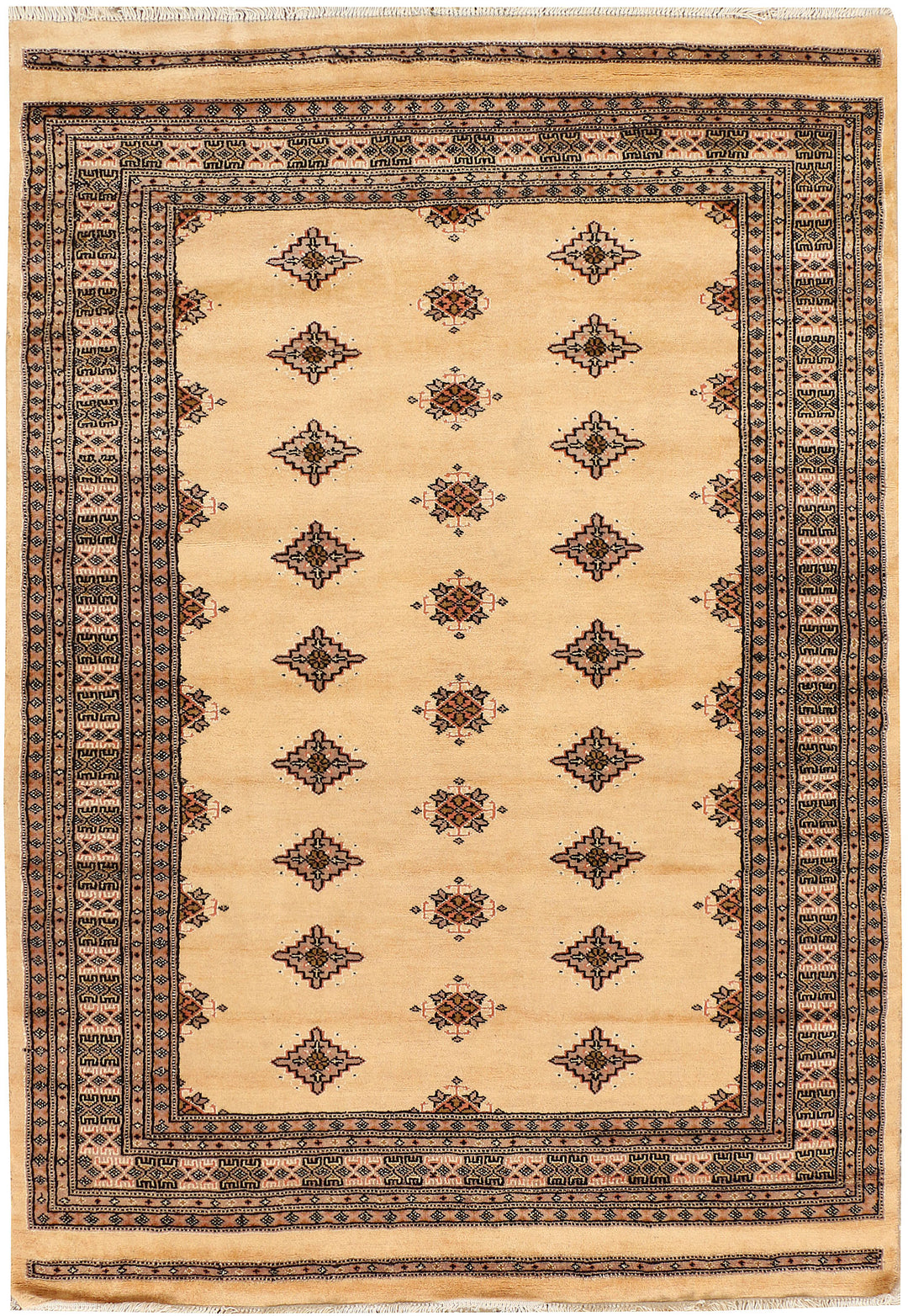 Navajo White Jaldar 4' 6 x 6' 5 - No. 38834 - ALRUG Rug Store