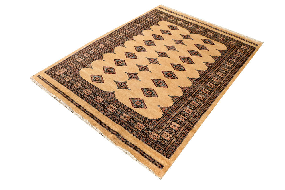 Navajo White Jaldar 4' 6 x 6' 1 - No. 38848 - ALRUG Rug Store