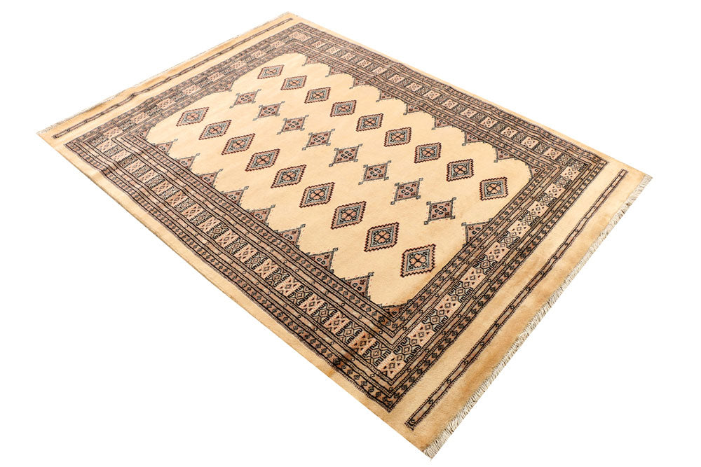 Navajo White Jaldar 4' 6 x 6' 1 - No. 38848 - ALRUG Rug Store