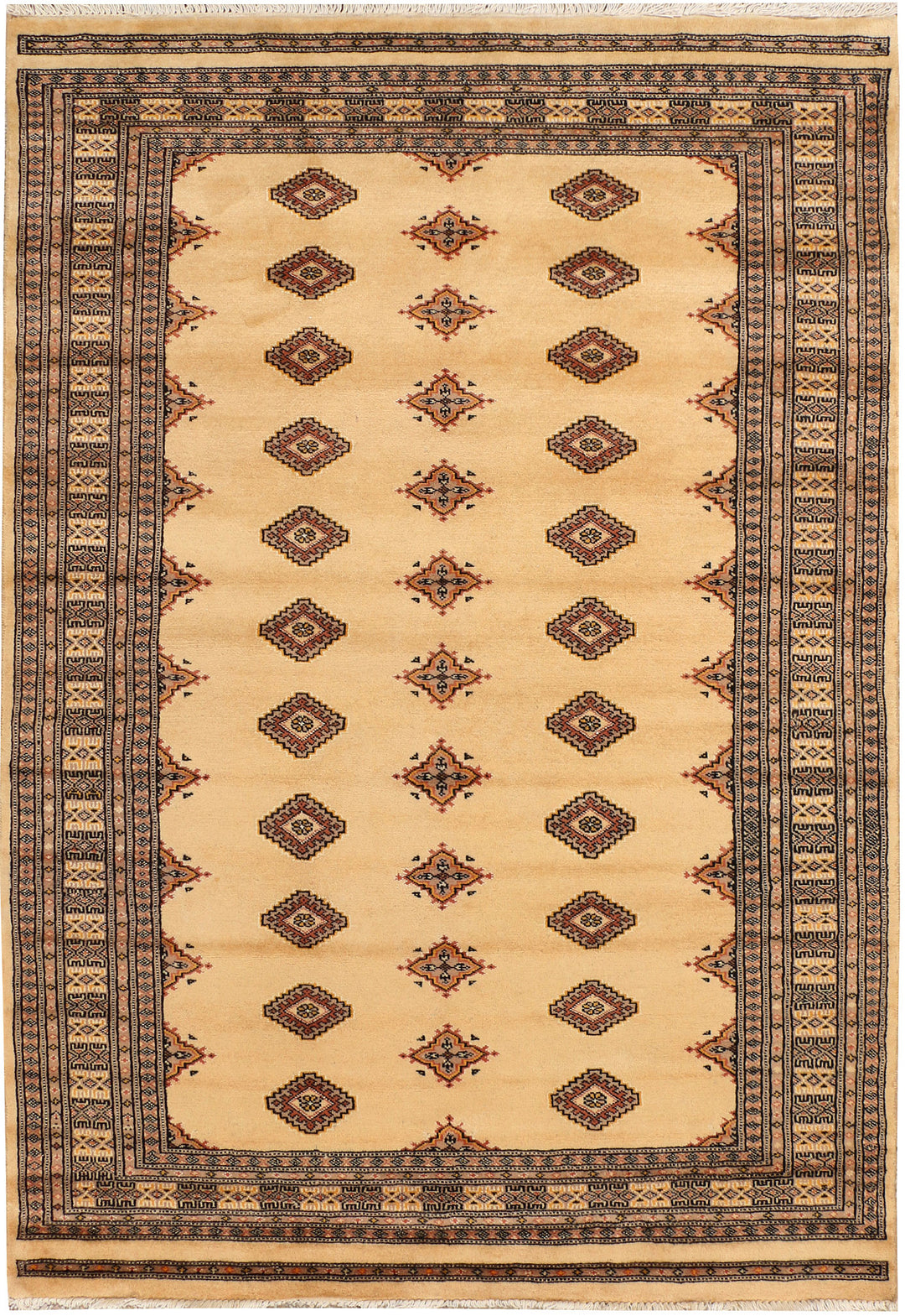Navajo White Jaldar 4' 7 x 6' 9 - No. 38882 - ALRUG Rug Store