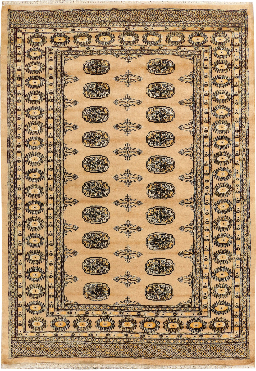 Burlywood Bokhara 4' 6 x 6' 5 - No. 38931 - ALRUG Rug Store