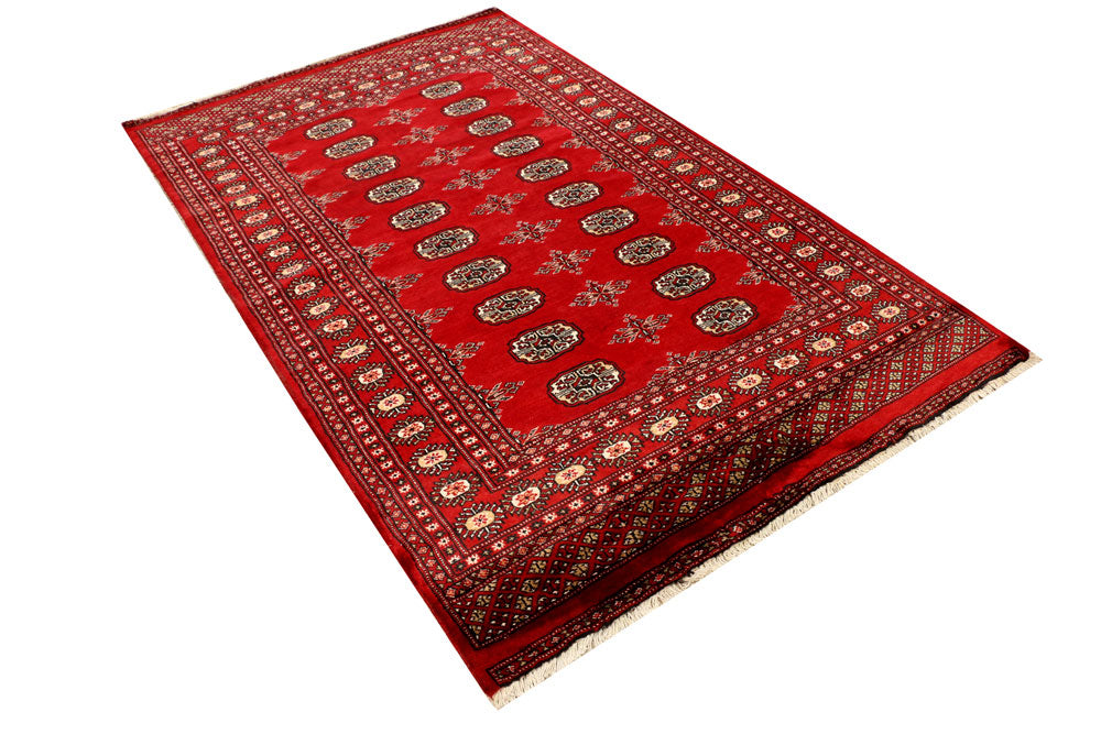 Firebrick Bokhara 4' 6 x 7' 3 - No. 38951 - ALRUG Rug Store