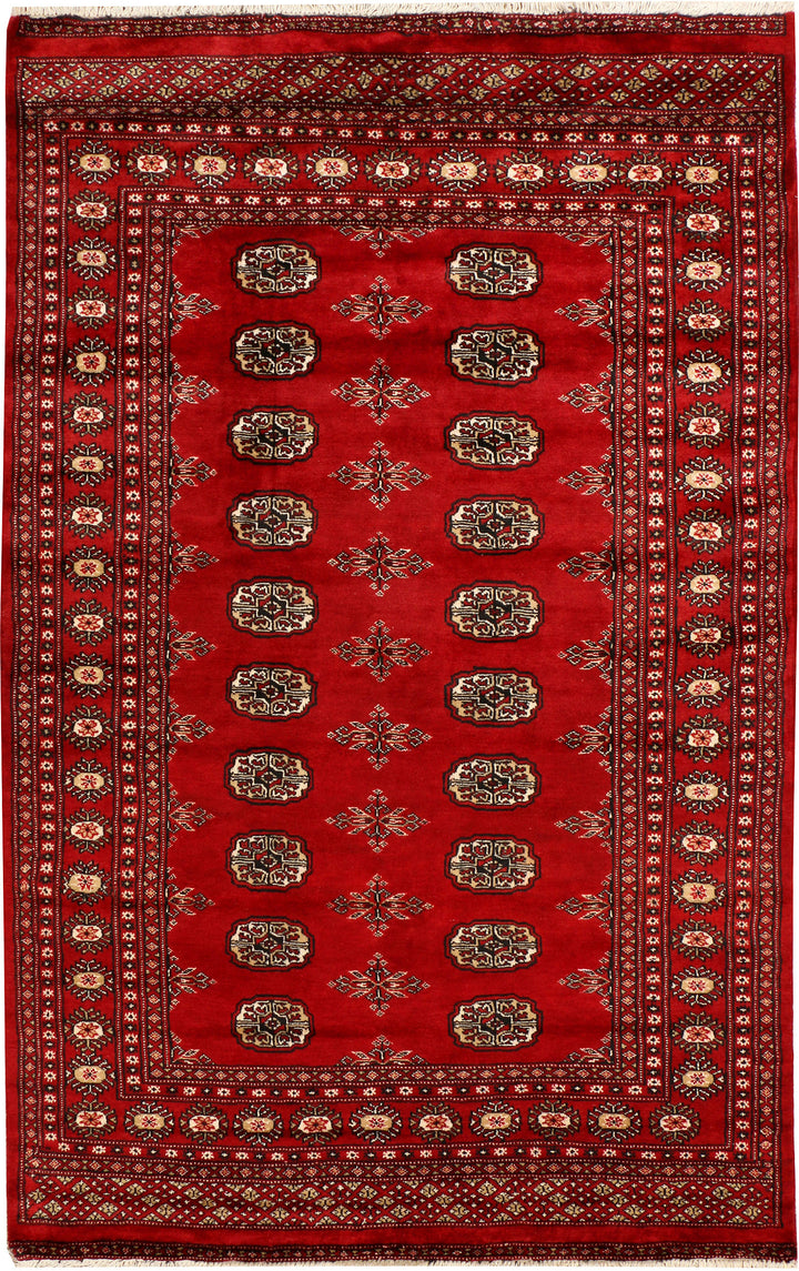 Firebrick Bokhara 4' 6 x 7' 3 - No. 38951 - ALRUG Rug Store