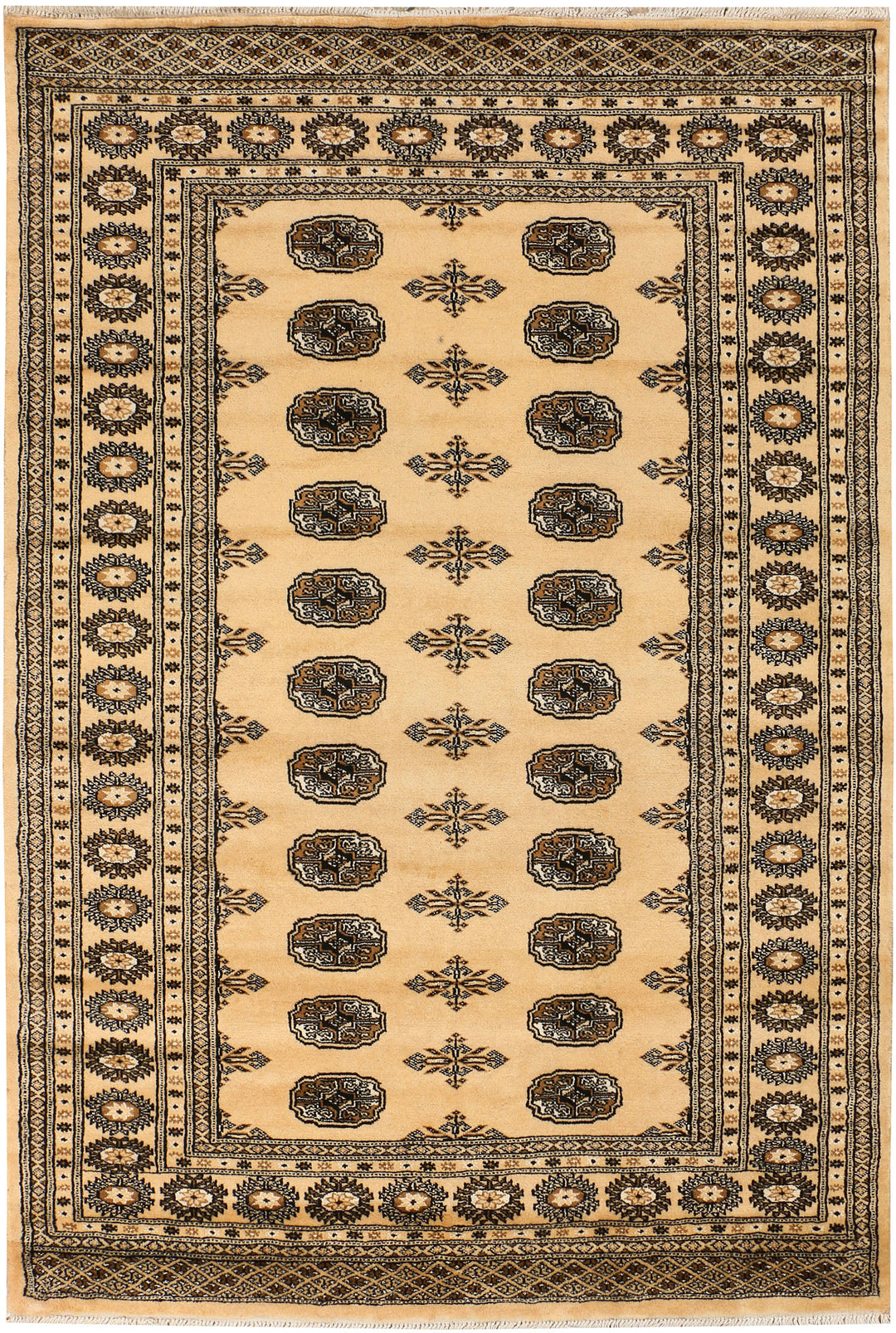 Navajo White Bokhara 4' 7 x 6' 9 - No. 38952 - ALRUG Rug Store
