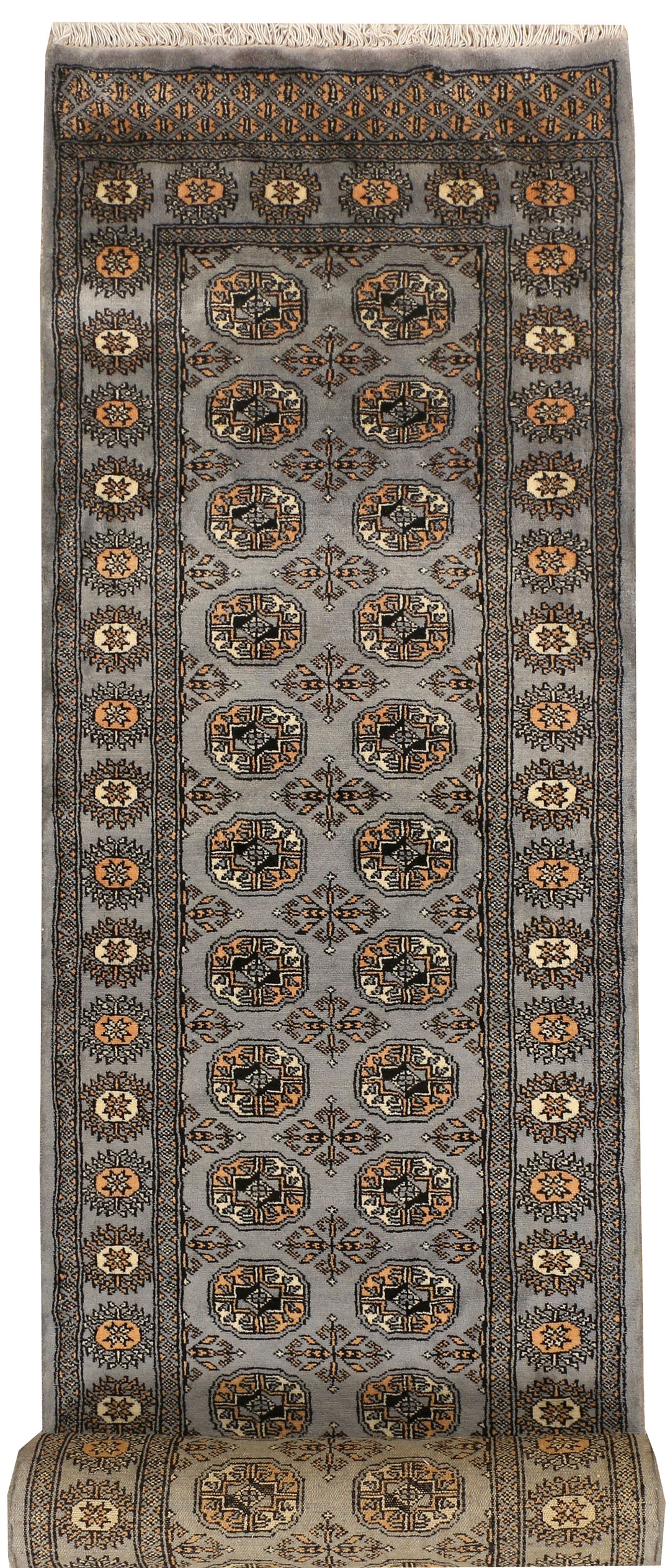 Grey Bokhara 2' 6 x 15' 8 - No. 38956 - ALRUG Rug Store