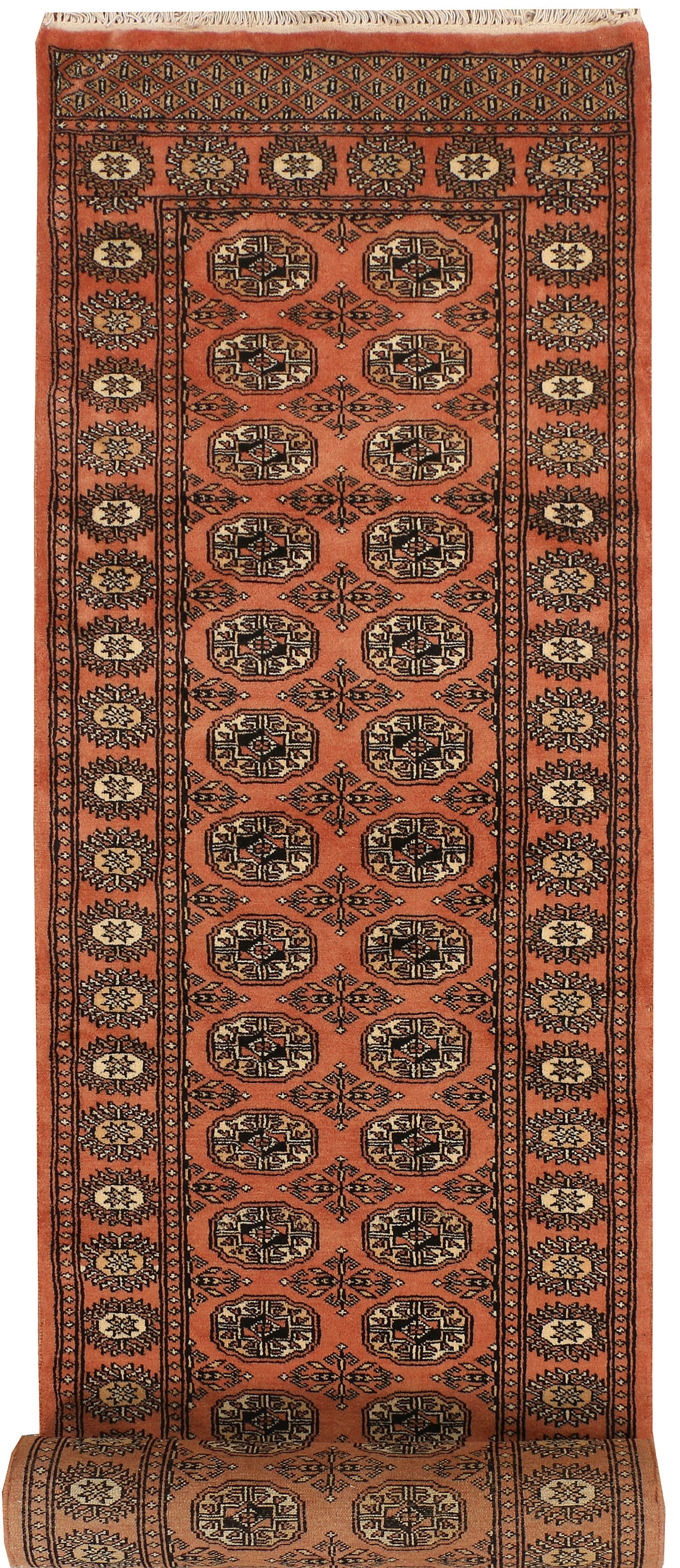 Dark Salmon Bokhara 2' 7 x 15' 3 - No. 38958 - ALRUG Rug Store
