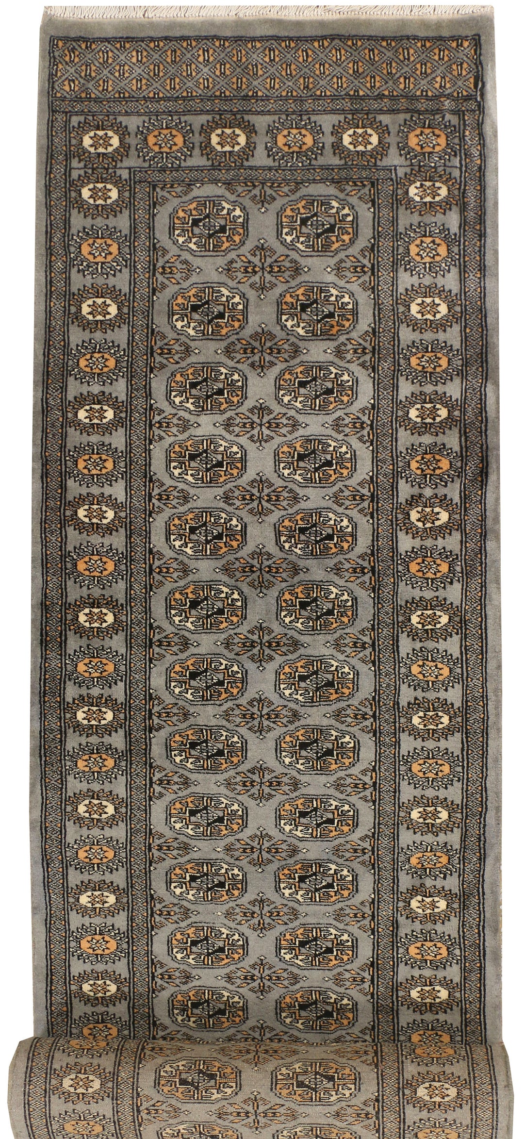 Grey Bokhara 2' 6 x 15' 5 - No. 38960 - ALRUG Rug Store