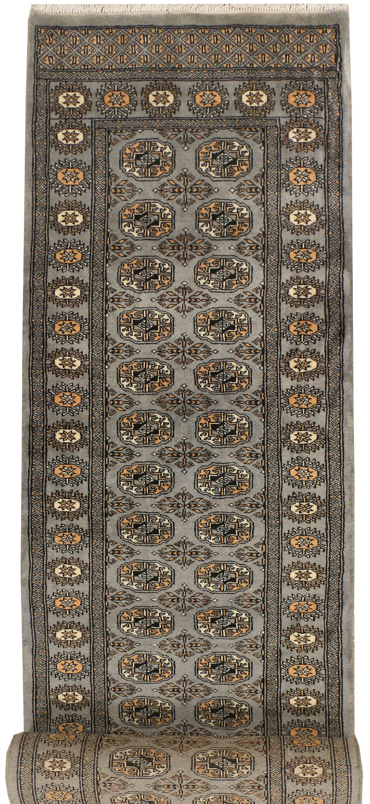Grey Bokhara 2' 6 x 15' 5 - No. 38960 - ALRUG Rug Store
