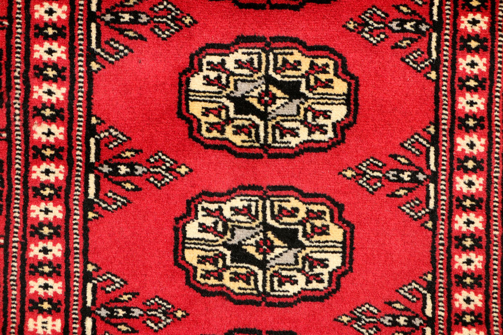 Crimson Bokhara 2' 6 x 13' 8 - No. 38962 - ALRUG Rug Store