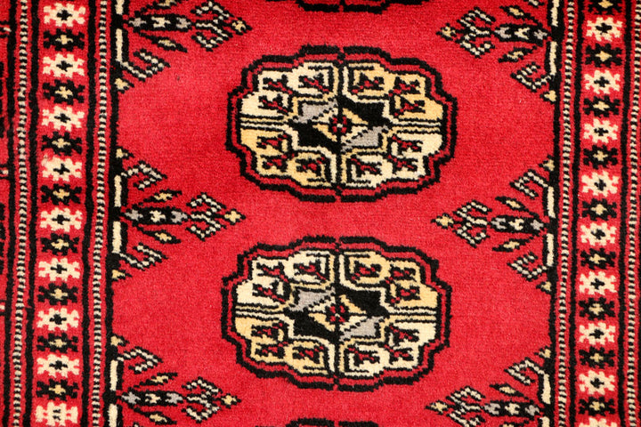 Crimson Bokhara 2' 6 x 13' 8 - No. 38962 - ALRUG Rug Store