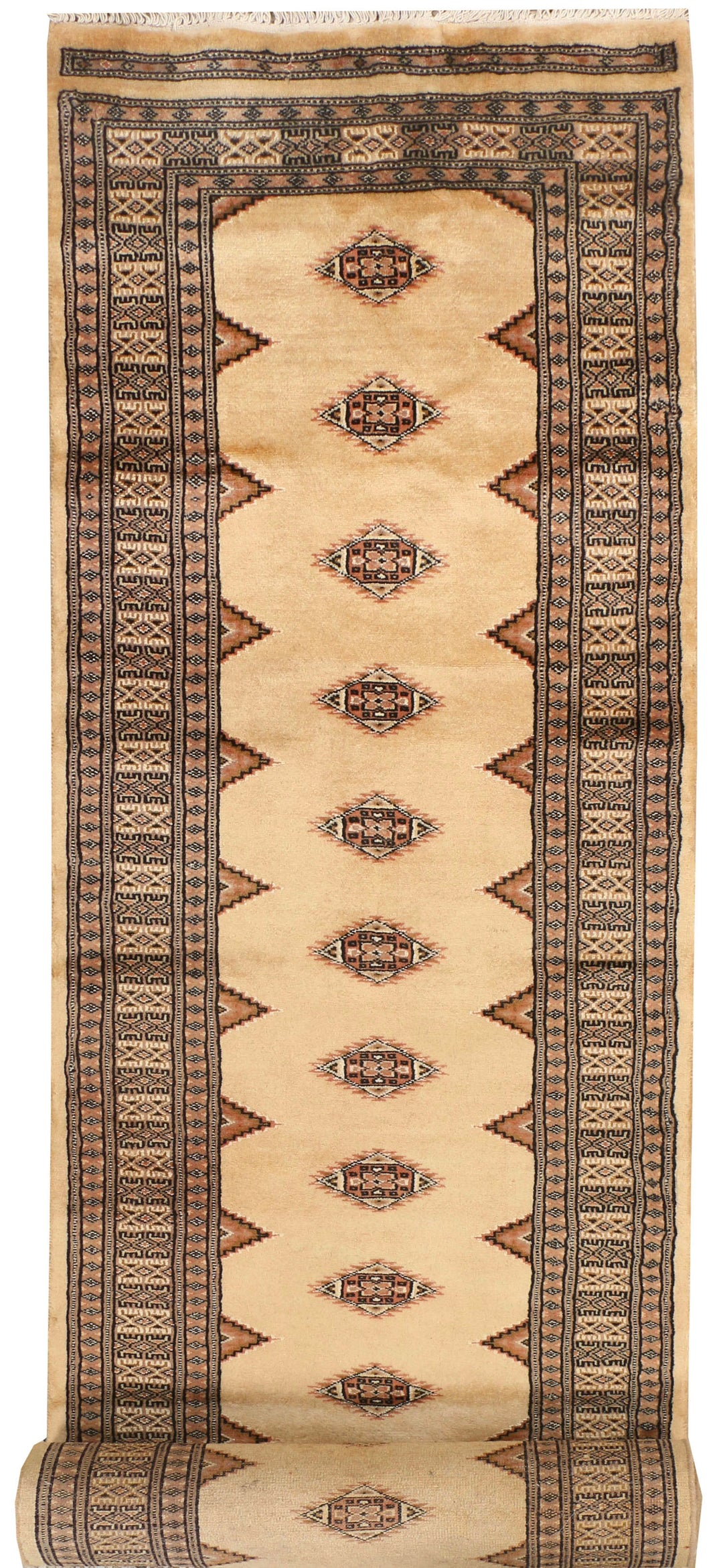 Navajo White Jaldar 2' 6 x 13' 7 - No. 39028 - ALRUG Rug Store