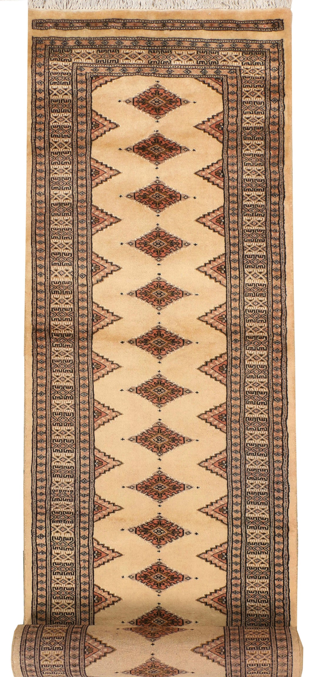 Navajo White Jaldar 2' 6 x 13' 8 - No. 39055 - ALRUG Rug Store