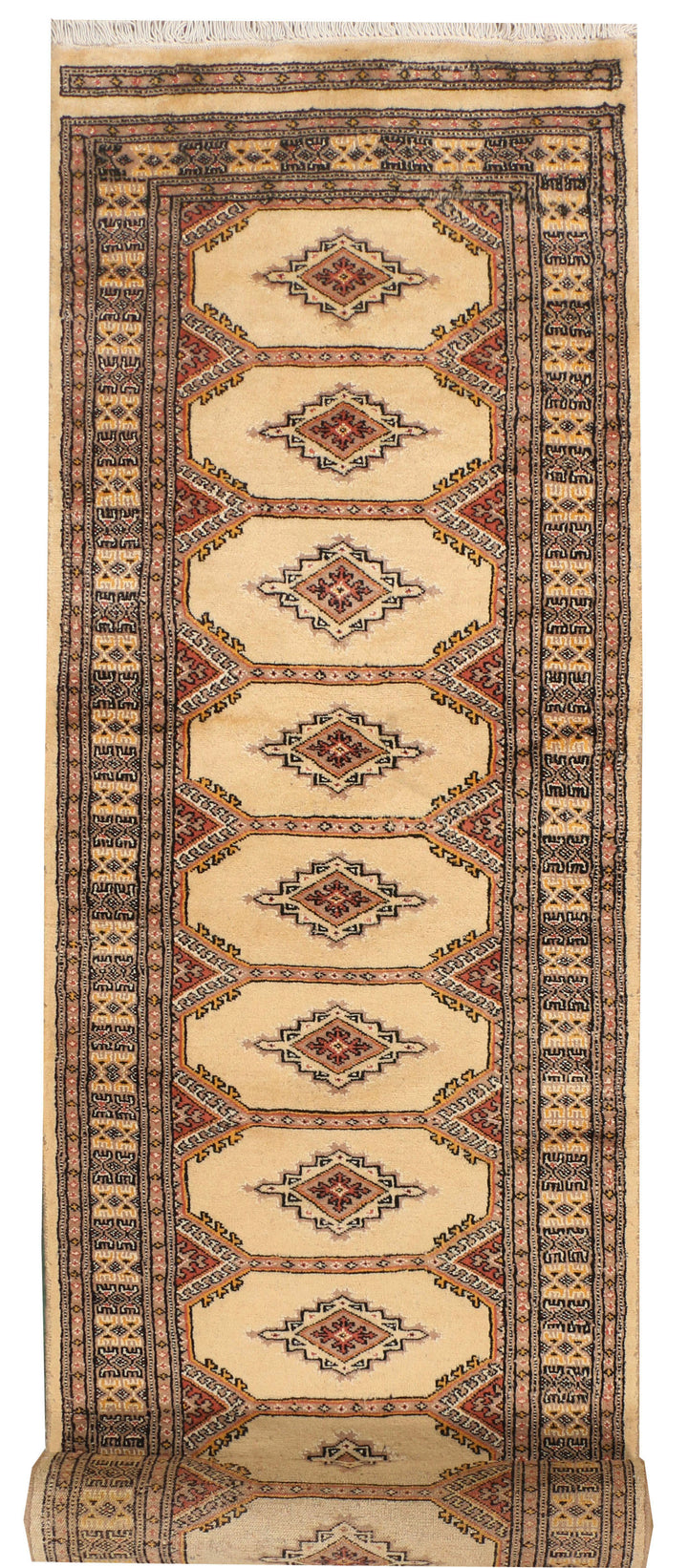 Navajo White Jaldar 2' 6 x 13' 4 - No. 39066 - ALRUG Rug Store