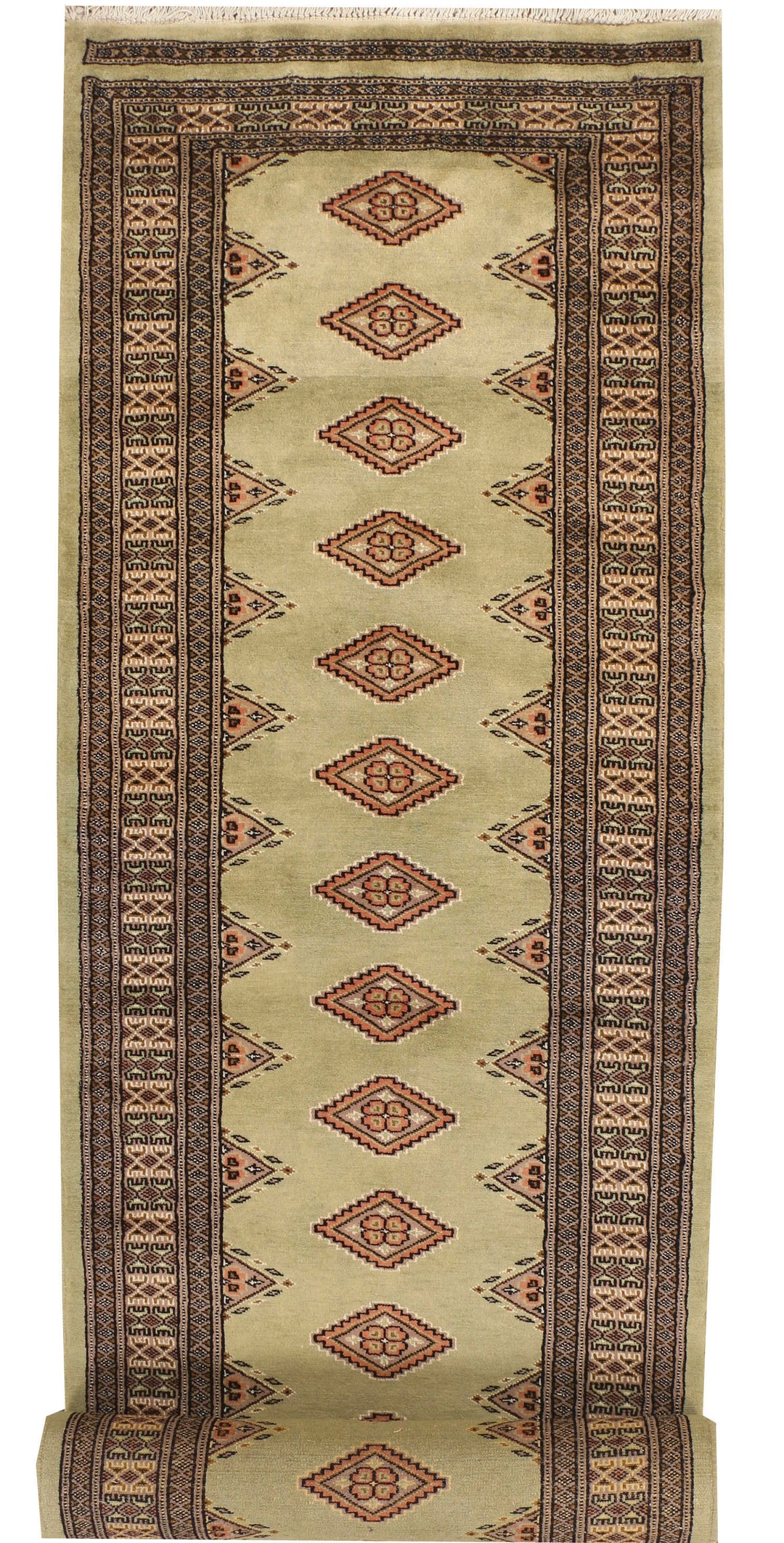 Dark Khaki Jaldar 2' 7 x 14' 2 - No. 39067 - ALRUG Rug Store