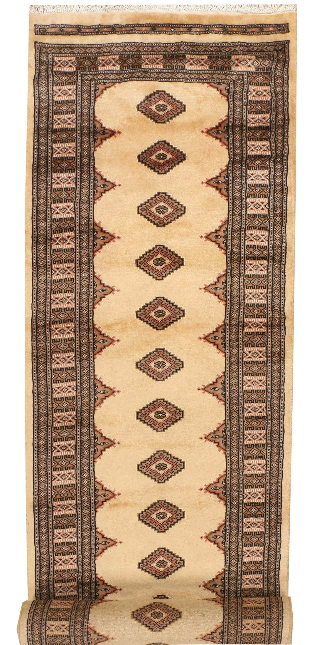 Navajo White Jaldar 2' 6 x 14' - No. 39073 - ALRUG Rug Store