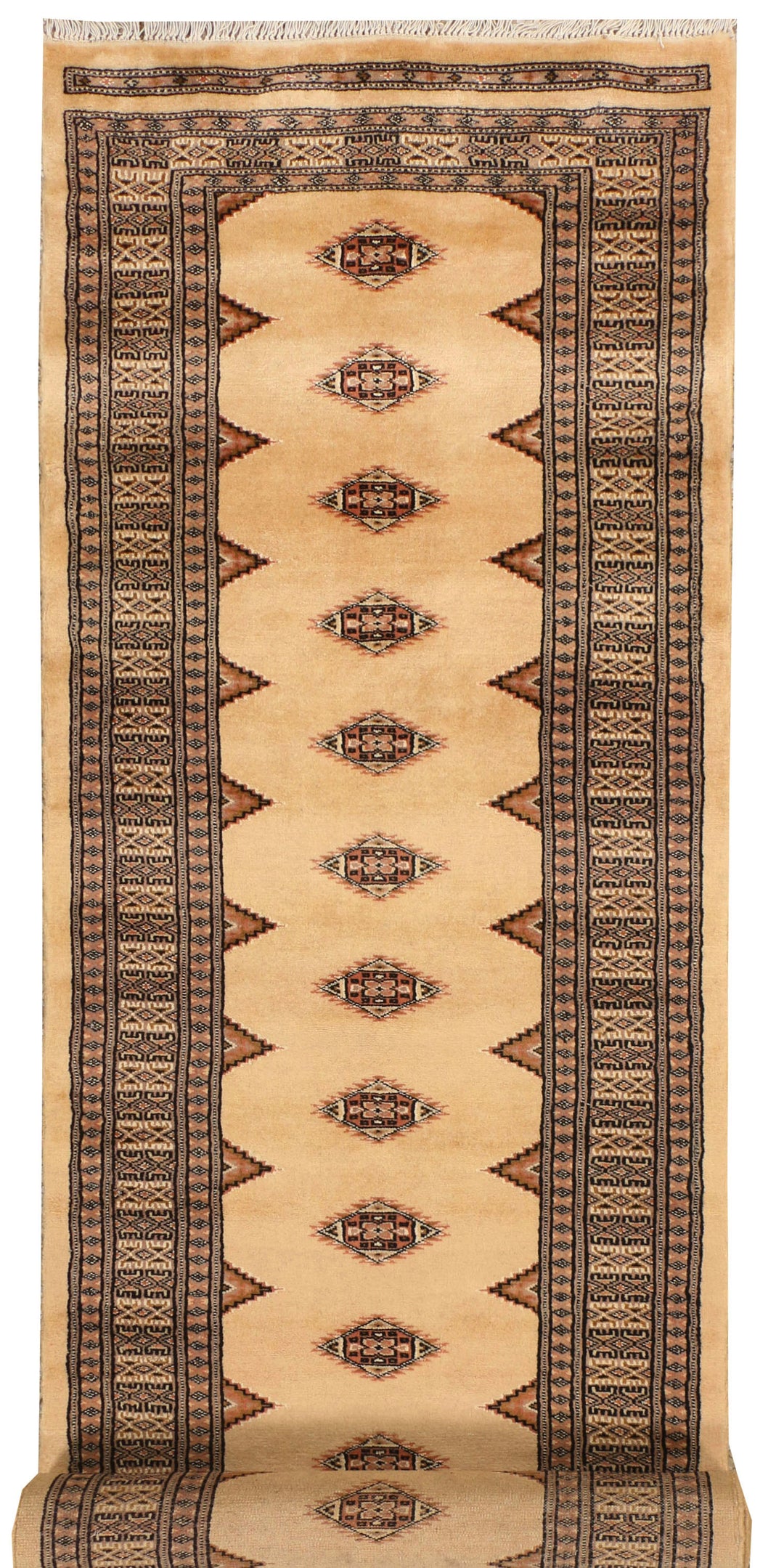 Navajo White Jaldar 2' 7 x 13' 9 - No. 39082 - ALRUG Rug Store