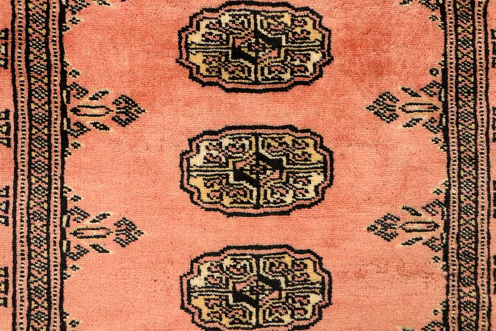 Dark Salmon Bokhara 2' 8 x 8' 1 - No. 39134 - ALRUG Rug Store