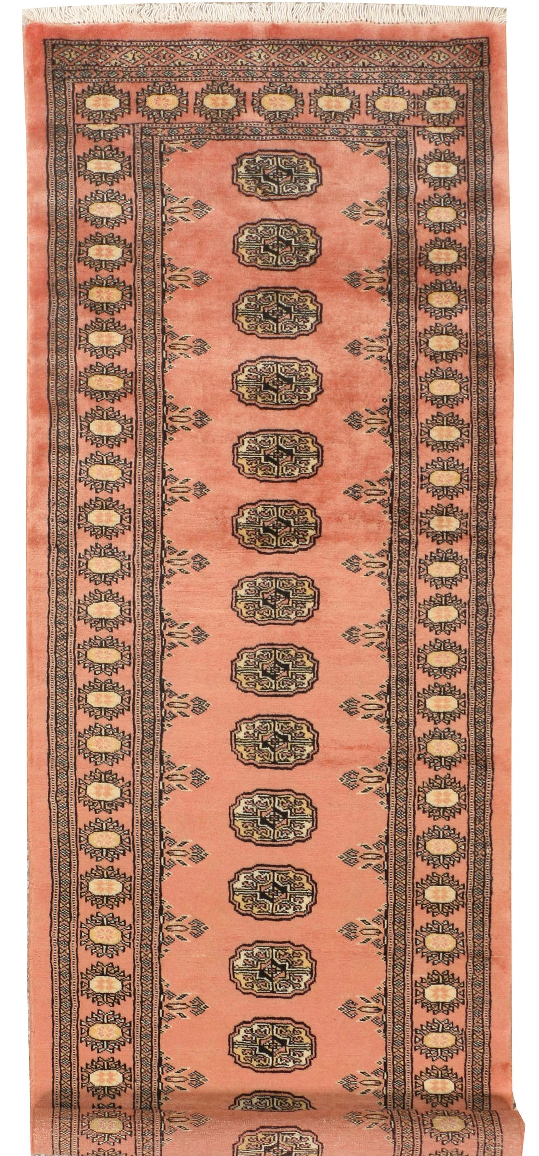 Dark Salmon Bokhara 2' 8 x 8' 1 - No. 39134 - ALRUG Rug Store