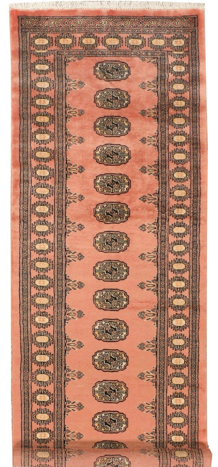 Dark Salmon Bokhara 2' 8 x 8' 1 - No. 39134 - ALRUG Rug Store