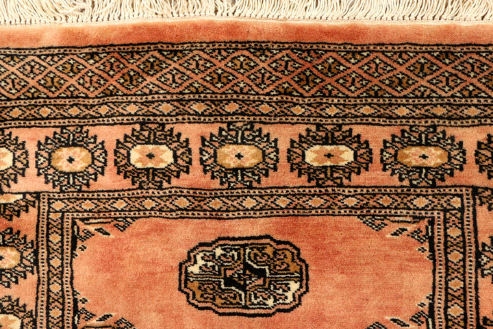 Dark Salmon Bokhara 2' 7 x 6' 11 - No. 39170 - ALRUG Rug Store