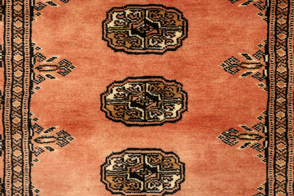 Dark Salmon Bokhara 2' 7 x 6' 11 - No. 39170 - ALRUG Rug Store