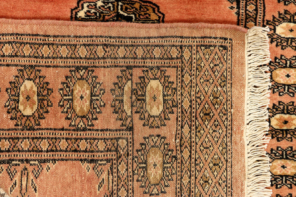 Dark Salmon Bokhara 2' 7 x 6' 11 - No. 39170 - ALRUG Rug Store