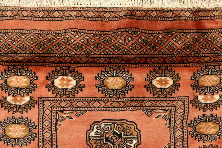 Dark Salmon Bokhara 2' 7 x 9' 7 - No. 39182 - ALRUG Rug Store