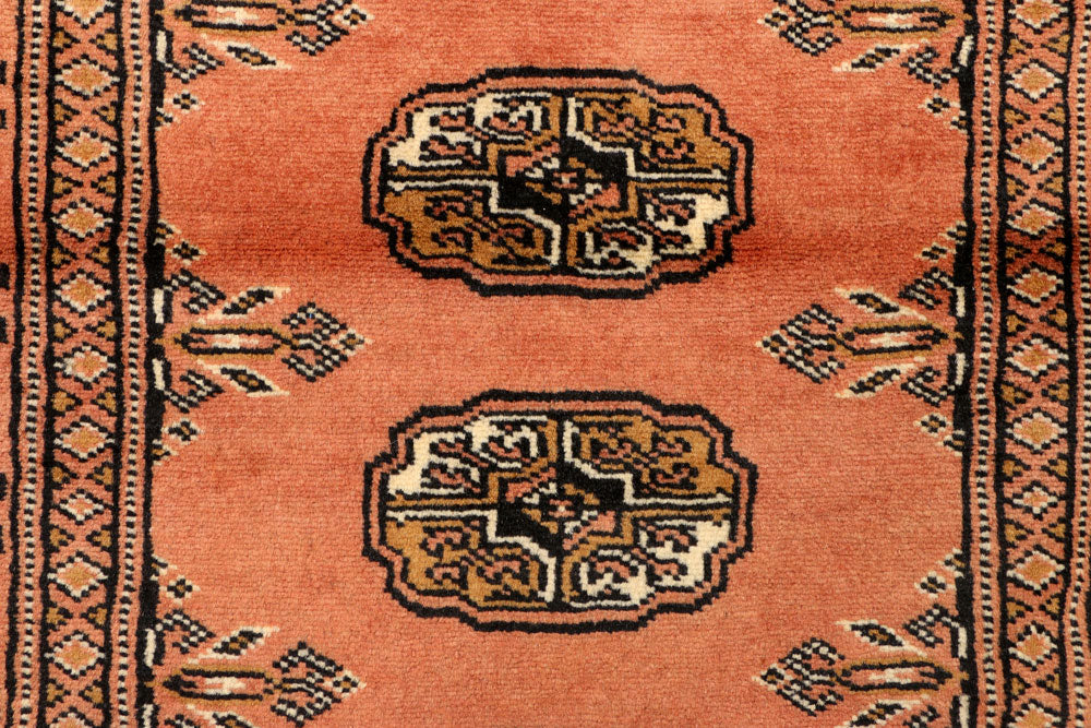 Dark Salmon Bokhara 2' 7 x 9' 7 - No. 39182 - ALRUG Rug Store
