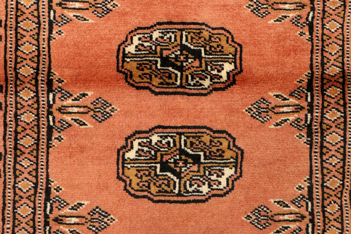 Dark Salmon Bokhara 2' 7 x 9' 7 - No. 39182 - ALRUG Rug Store