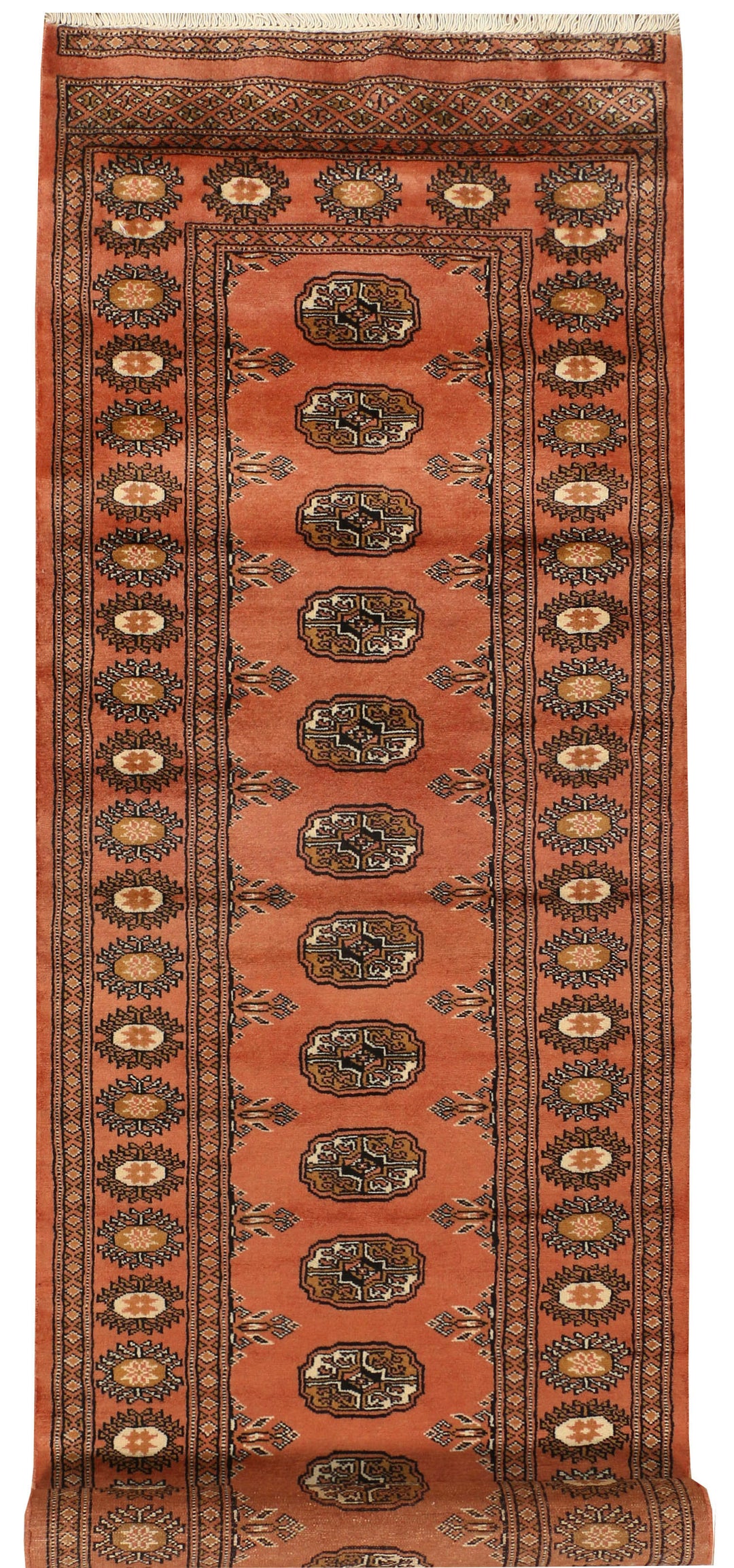Dark Salmon Bokhara 2' 7 x 9' 7 - No. 39182 - ALRUG Rug Store