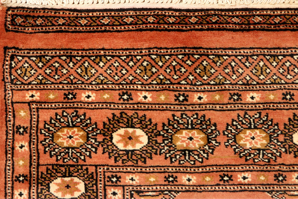 Dark Salmon Bokhara 2' 7 x 9' 5 - No. 39184 - ALRUG Rug Store