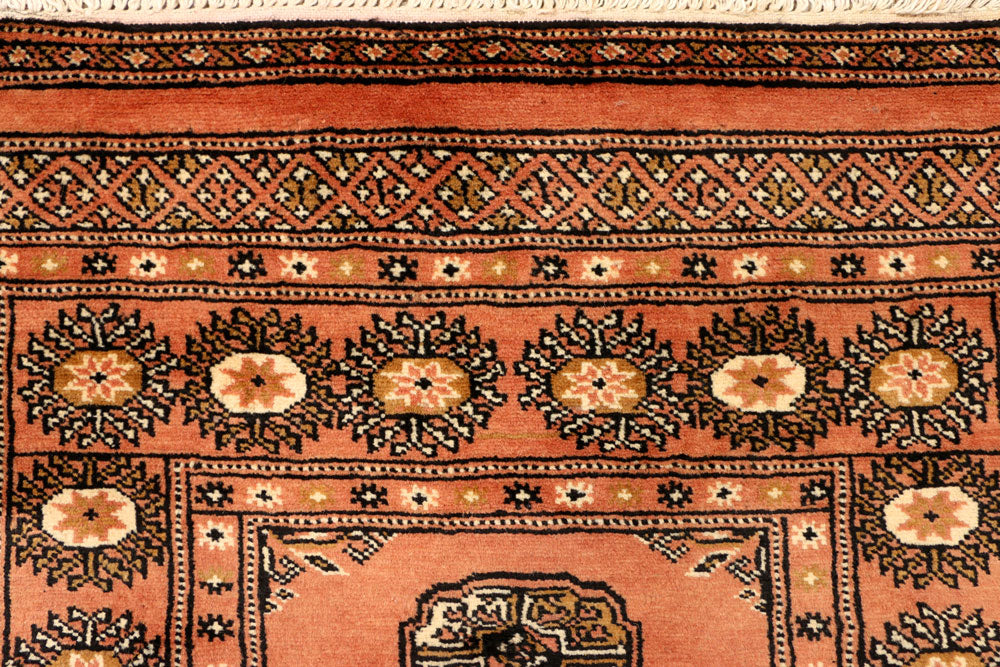 Dark Salmon Bokhara 2' 7 x 9' 5 - No. 39184 - ALRUG Rug Store