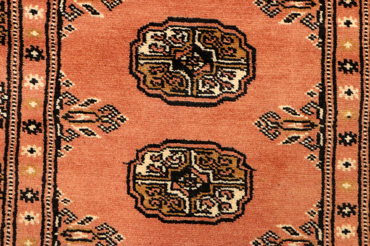 Dark Salmon Bokhara 2' 7 x 9' 5 - No. 39184 - ALRUG Rug Store