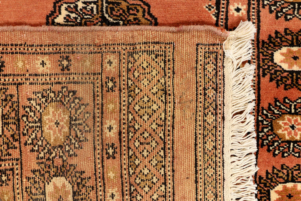 Dark Salmon Bokhara 2' 7 x 9' 5 - No. 39184 - ALRUG Rug Store