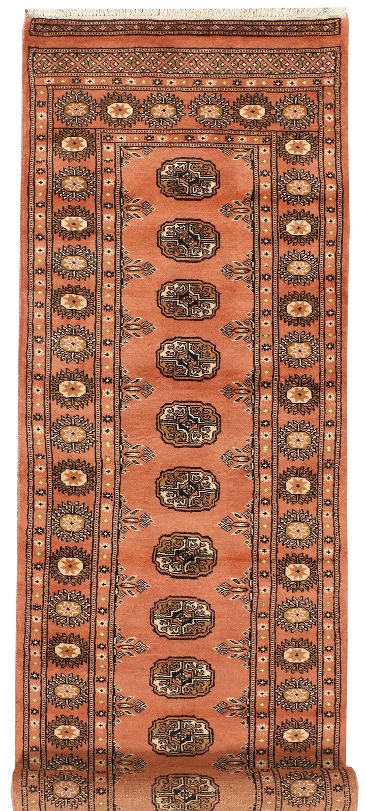 Dark Salmon Bokhara 2' 7 x 9' 5 - No. 39184 - ALRUG Rug Store